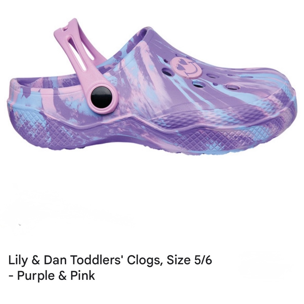 Lily & Dan Clogs Toddler Girl’s 5 6 Children’s slip-on Water Proof Shoes NEW NWT